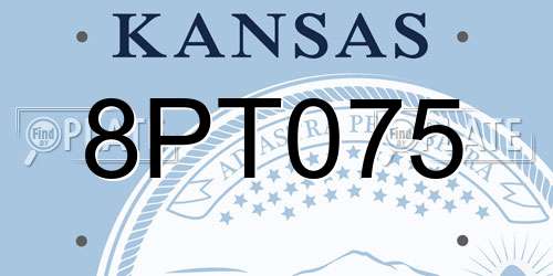 8PT075 Kansas License Plate