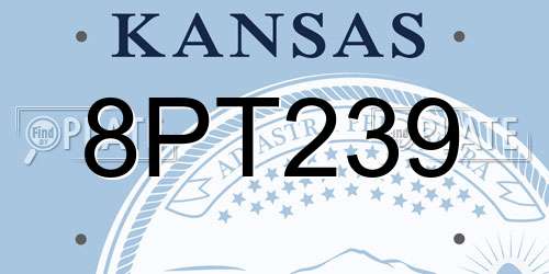 8PT239 Kansas License Plate