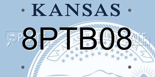 8PTB08 Kansas License Plate