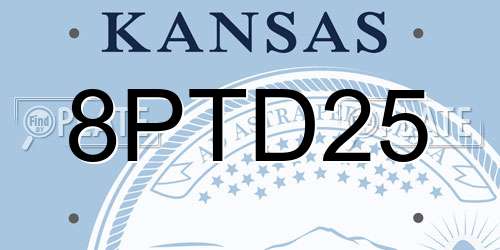 8PTD25 Kansas License Plate