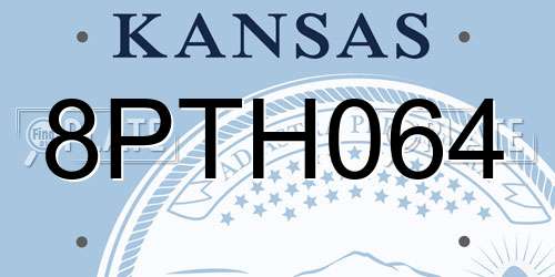 8PTH064 Kansas License Plate