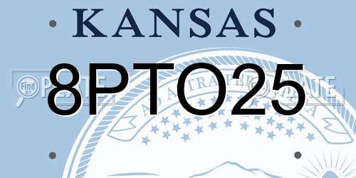8PTO25 Kansas License Plate