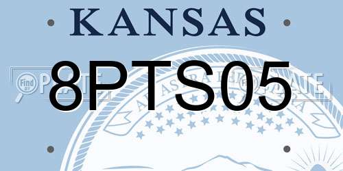 8PTS05 Kansas License Plate