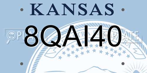 8QAI40 Kansas License Plate