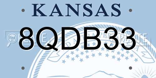 8QDB33 Kansas License Plate