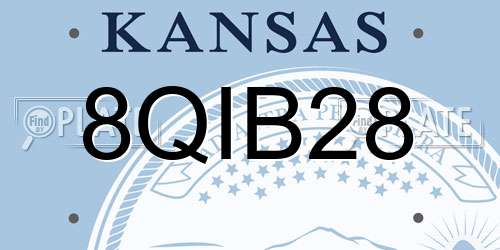 8QIB28 Kansas License Plate