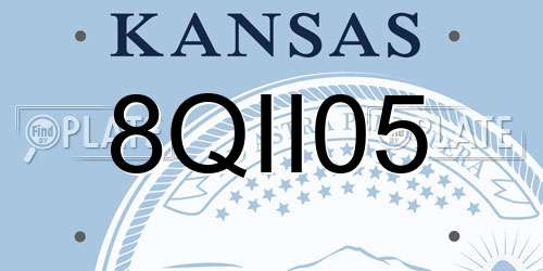 8QII05 Kansas License Plate