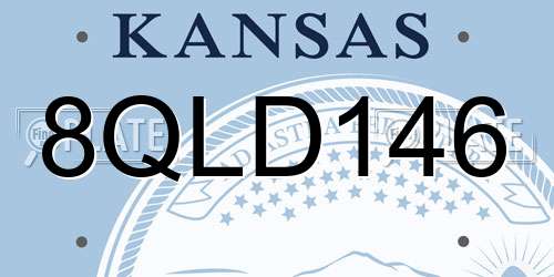 8QLD146 Kansas License Plate