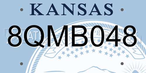 8QMB048 Kansas License Plate