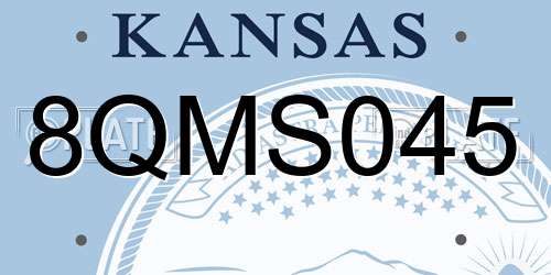 8QMS045 Kansas License Plate