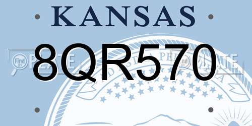 8QR570 Kansas License Plate