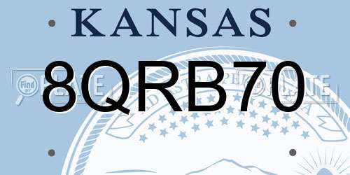 8QRB70 Kansas License Plate