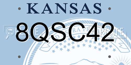 8QSC42 Kansas License Plate