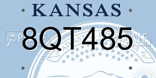 8QT485 Kansas License Plate