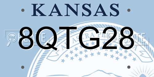 8QTG28 Kansas License Plate