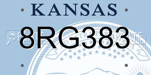 8RG383 Kansas License Plate