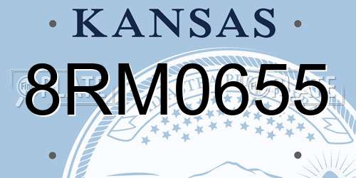 8RM0655 Kansas License Plate