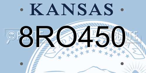 8RO450 Kansas License Plate