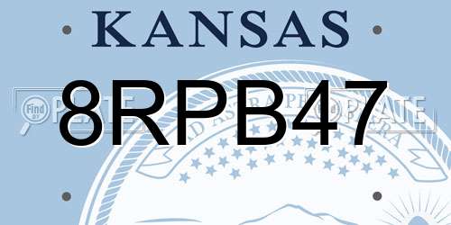 8RPB47 Kansas License Plate