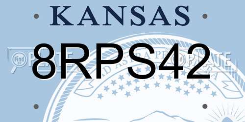 8RPS42 Kansas License Plate