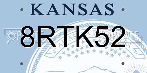 8RTK52 Kansas License Plate