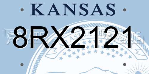 8RX2121 Kansas License Plate