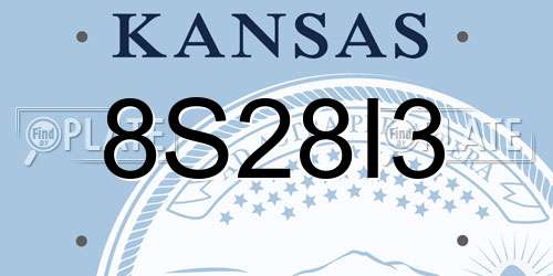8S28I3 Kansas License Plate