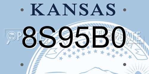 8S95B0 Kansas License Plate