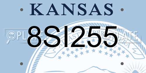 8SI255 Kansas License Plate