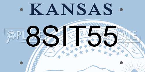 8SIT55 Kansas License Plate