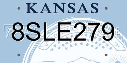 8SLE279 Kansas License Plate