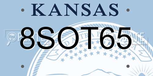 8SOT65 Kansas License Plate