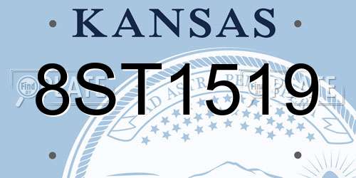 8ST1519 Kansas License Plate