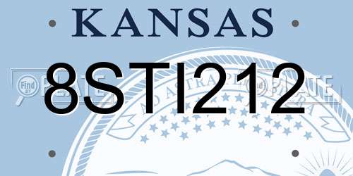8STI212 Kansas License Plate