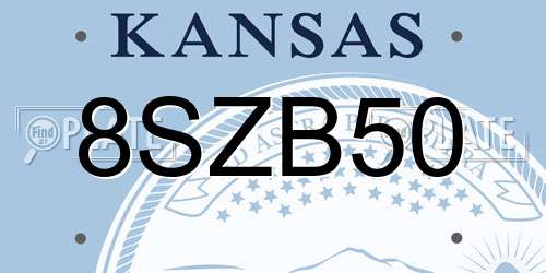 8SZB50 Kansas License Plate
