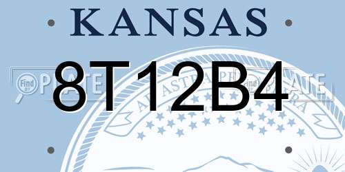 8T12B4 Kansas License Plate