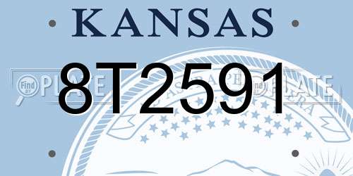 8T2591 Kansas License Plate