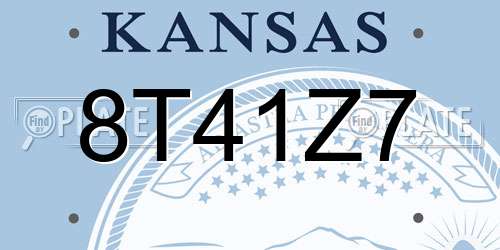 8T41Z7 Kansas License Plate
