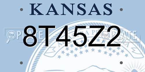8T45Z2 Kansas License Plate