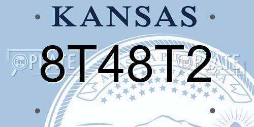 8T48T2 Kansas License Plate