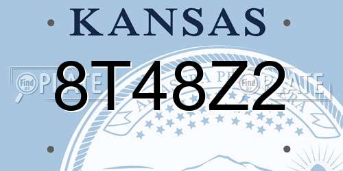 8T48Z2 Kansas License Plate