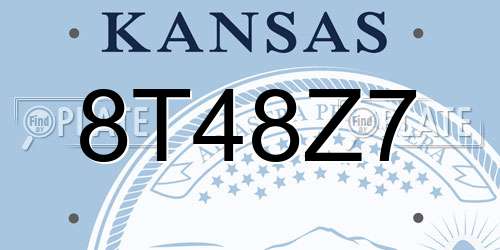 8T48Z7 Kansas License Plate