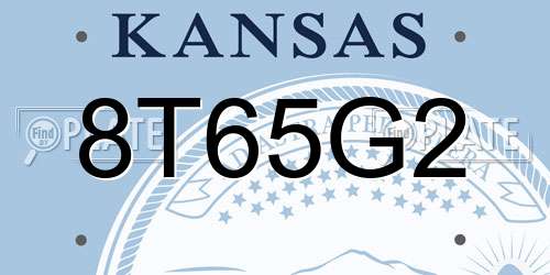 8T65G2 Kansas License Plate