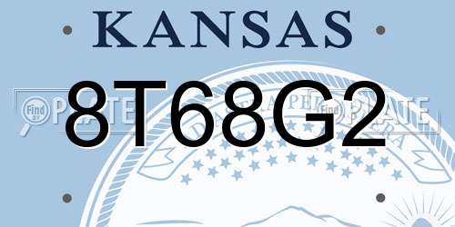 8T68G2 Kansas License Plate