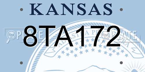 8TA172 Kansas License Plate