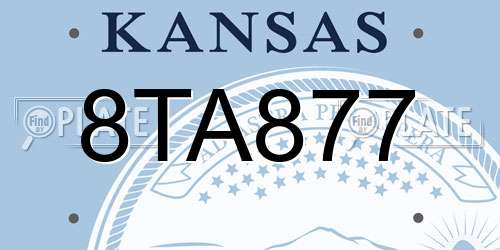8TA877 Kansas License Plate