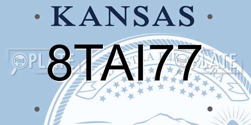 8TAI77 Kansas License Plate
