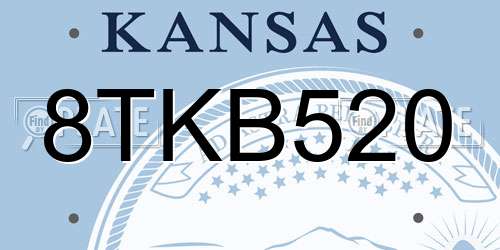 8TKB520 Kansas License Plate