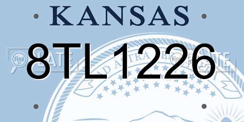 8TL1226 Kansas License Plate