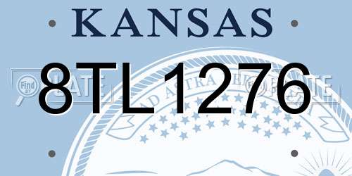 8TL1276 Kansas License Plate